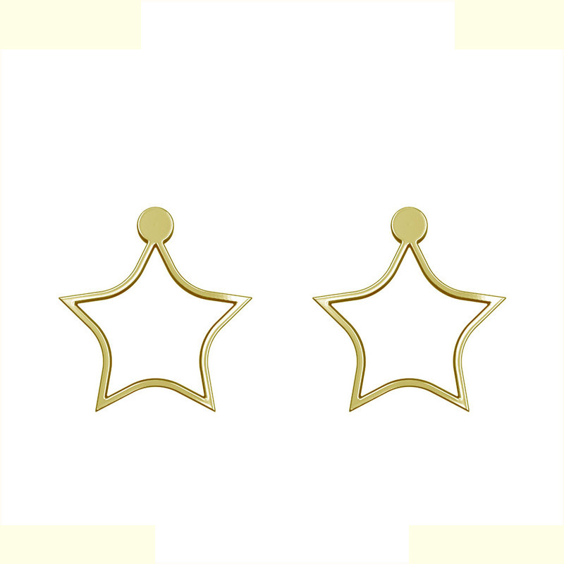 گوشواره طلا 18 عیار زنانه مدوپد مدل ستاره کد GA1-15534