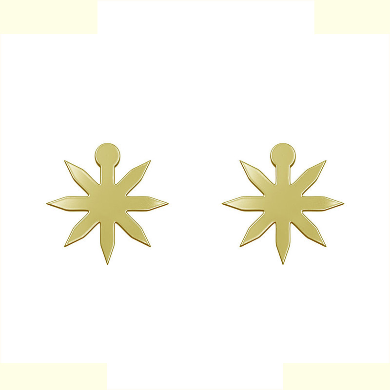 گوشواره طلا 18 عیار زنانه مدوپد مدل ستاره کد GA1-15537