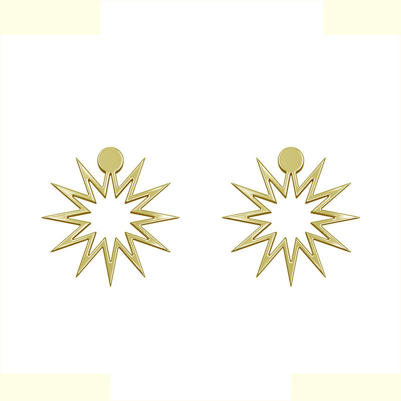 گوشواره طلا 18 عیار زنانه مدوپد مدل ستاره کد GA1-15546