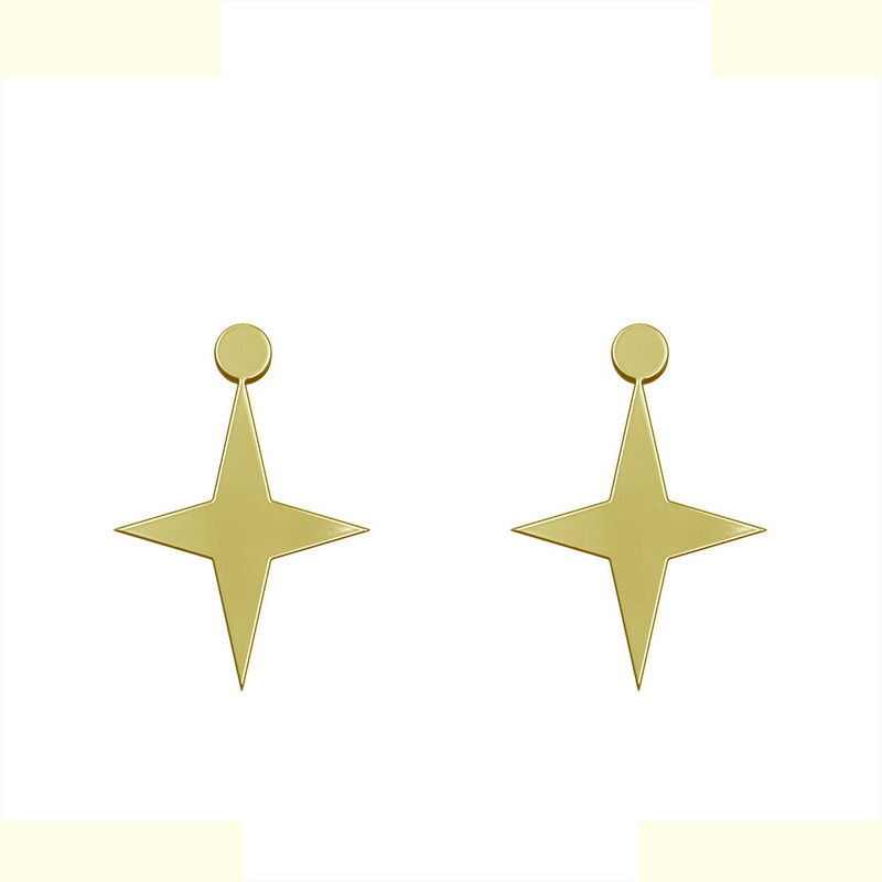 گوشواره طلا 18 عیار زنانه مدوپد مدل ستاره کد GA1-15549