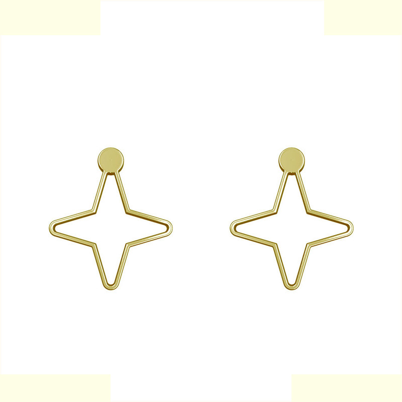 گوشواره طلا 18 عیار زنانه مدوپد مدل ستاره کد GA1-15552