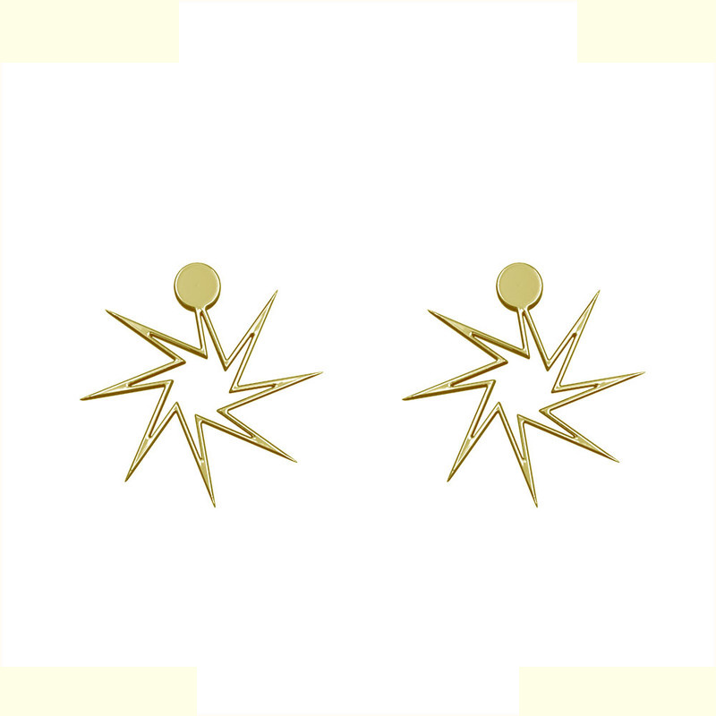 گوشواره طلا 18 عیار زنانه مدوپد مدل ستاره کد GA1-15561