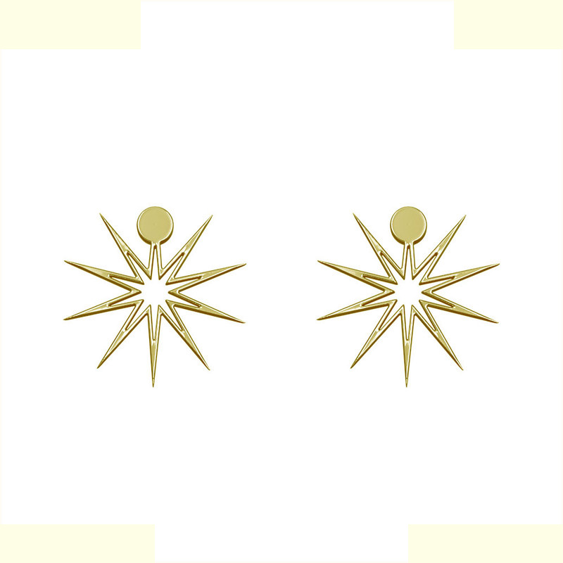 گوشواره طلا 18 عیار زنانه مدوپد مدل ستاره کد GA1-15567