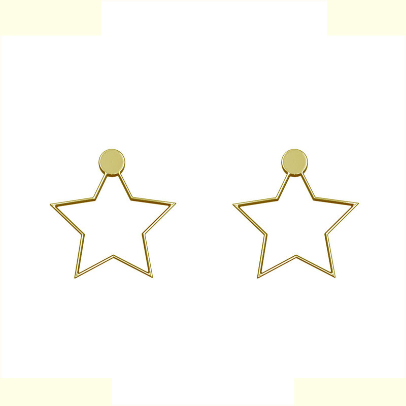 گوشواره طلا 18 عیار زنانه مدوپد مدل ستاره کد GA1-15568