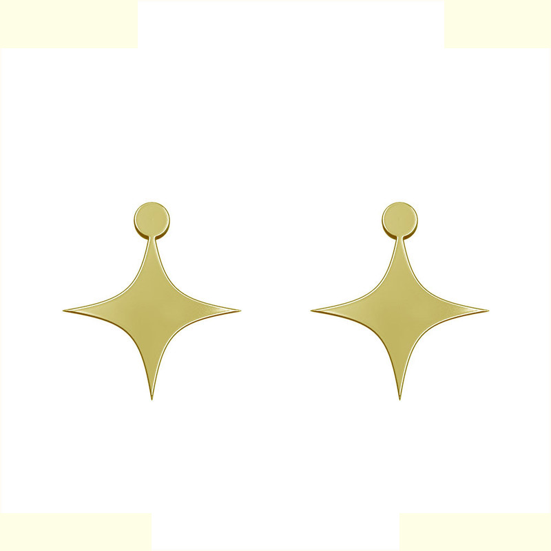 گوشواره طلا 18 عیار زنانه مدوپد مدل ستاره کد GA1-15578