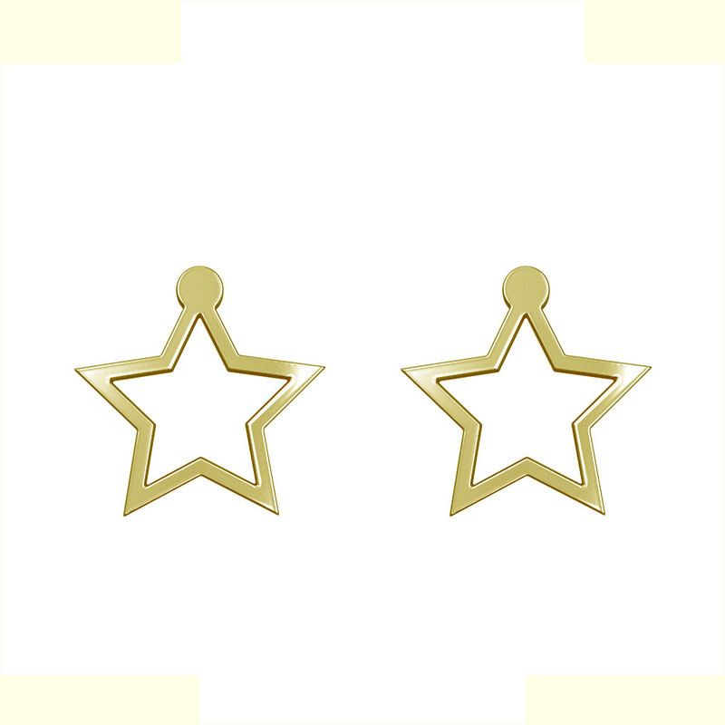 گوشواره طلا 18 عیار زنانه مدوپد مدل ستاره کد GA1-15581