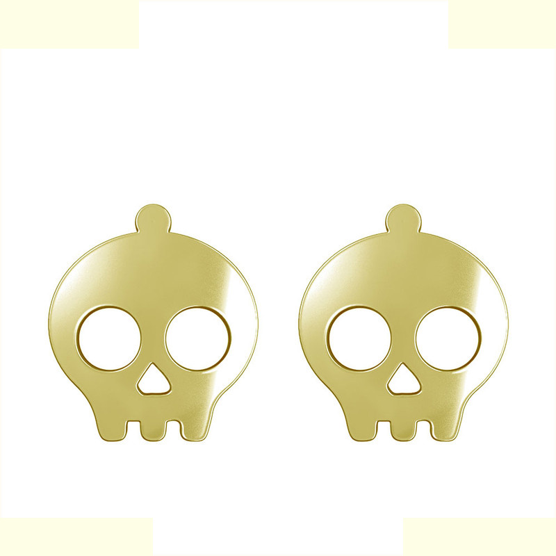 گوشواره طلا 18 عیار زنانه مدوپد مدل جمجمه کد GA1-15665