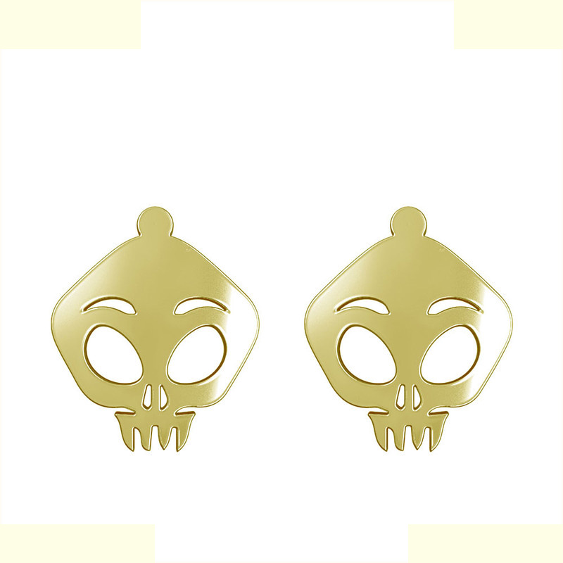 گوشواره طلا 18 عیار زنانه مدوپد مدل جمجمه کد GA1-15677