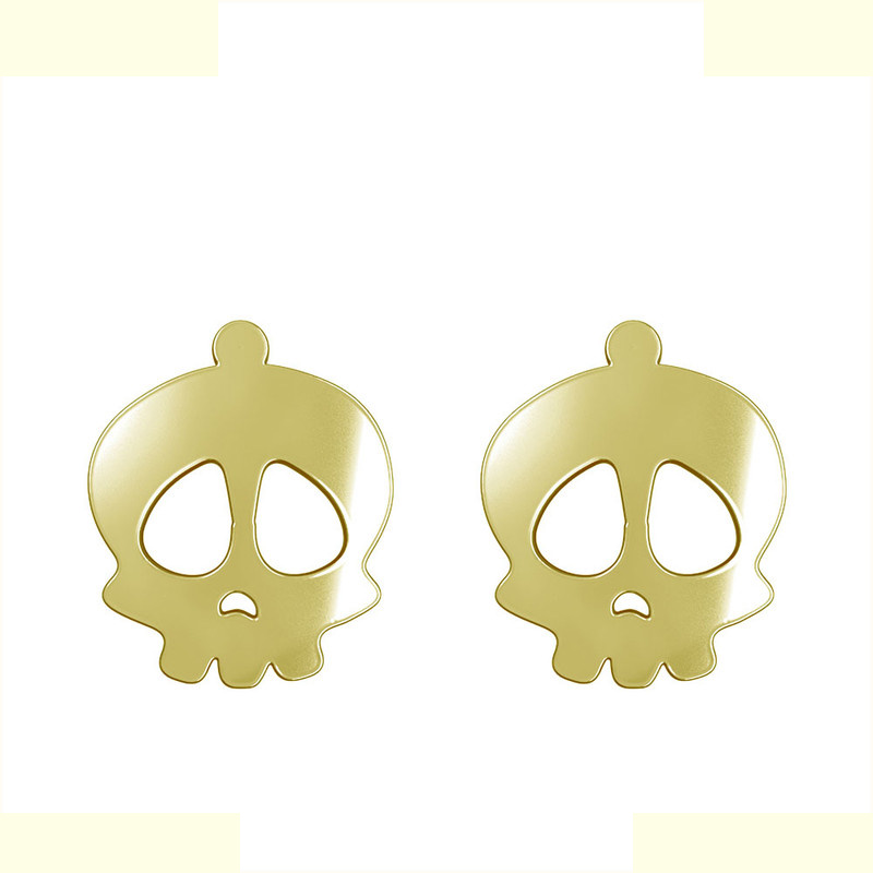 گوشواره طلا 18 عیار زنانه مدوپد مدل جمجمه کد GA1-15698