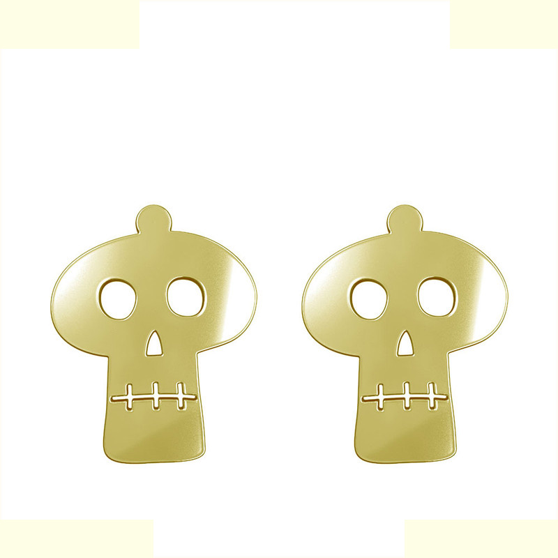 گوشواره طلا 18 عیار زنانه مدوپد مدل جمجمه کد GA1-15708