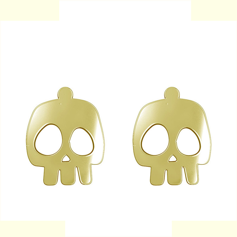 گوشواره طلا 18 عیار زنانه مدوپد مدل جمجمه کد GA1-15718