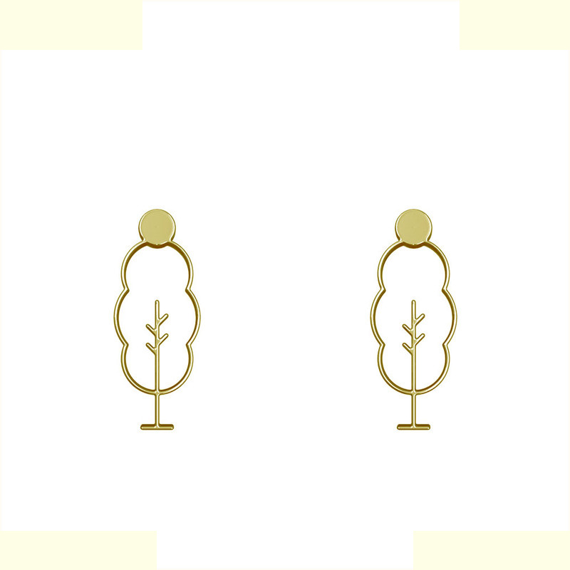 گوشواره طلا 18 عیار زنانه مدوپد مدل درخت کد GA1-15757
