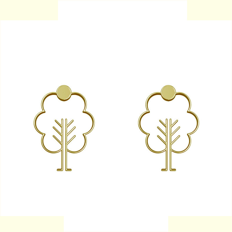 گوشواره طلا 18 عیار زنانه مدوپد مدل درخت کد GA1-15761