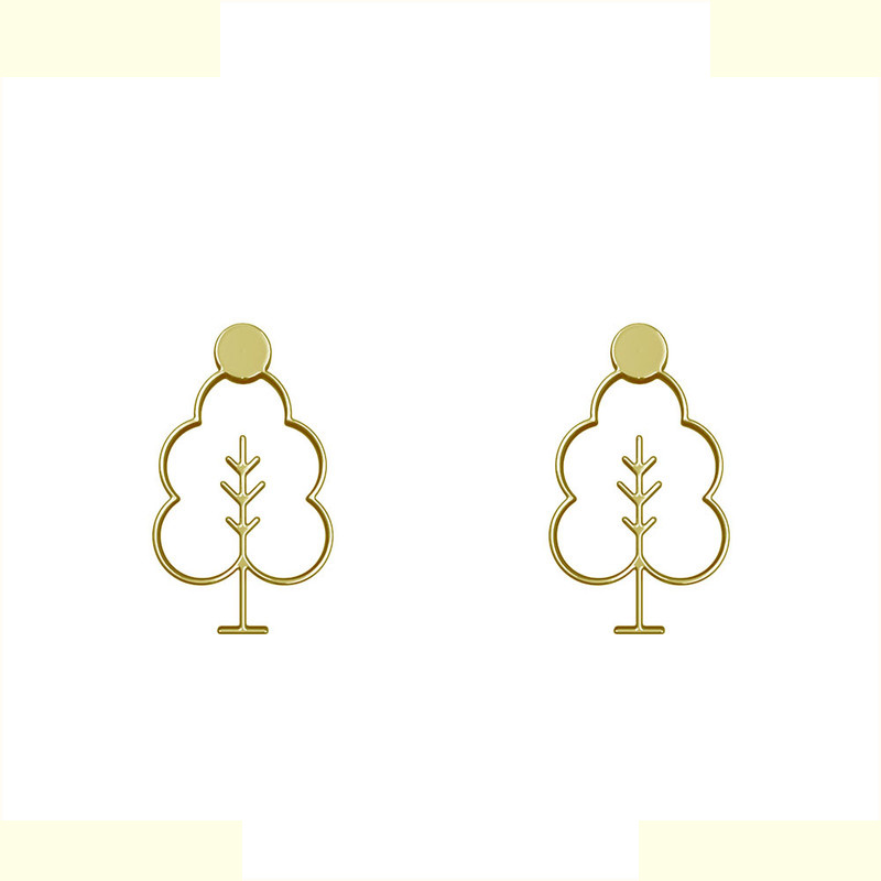 گوشواره طلا 18 عیار زنانه مدوپد مدل درخت کد GA1-15771