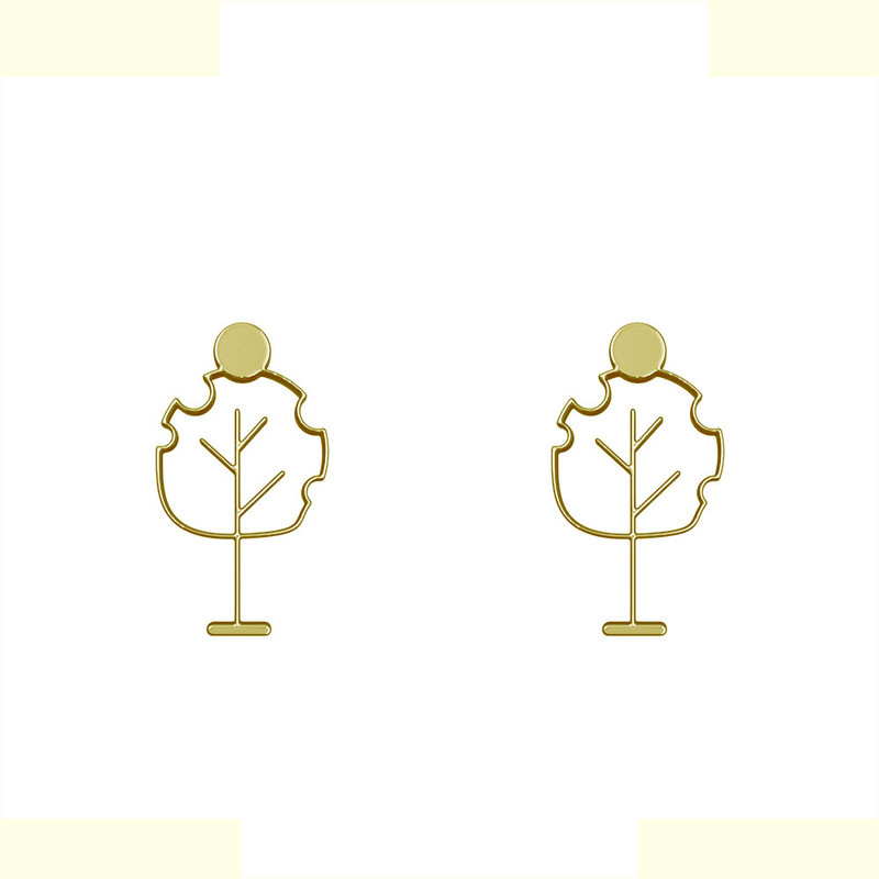 گوشواره طلا 18 عیار زنانه مدوپد مدل درخت کد GA1-15786