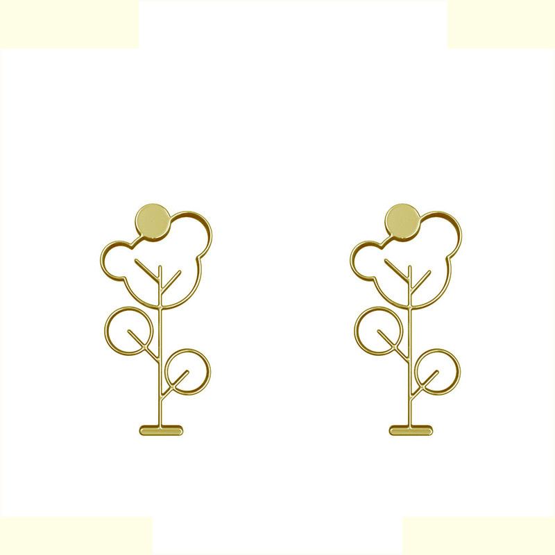 گوشواره طلا 18 عیار زنانه مدوپد مدل درخت کد GA1-15789