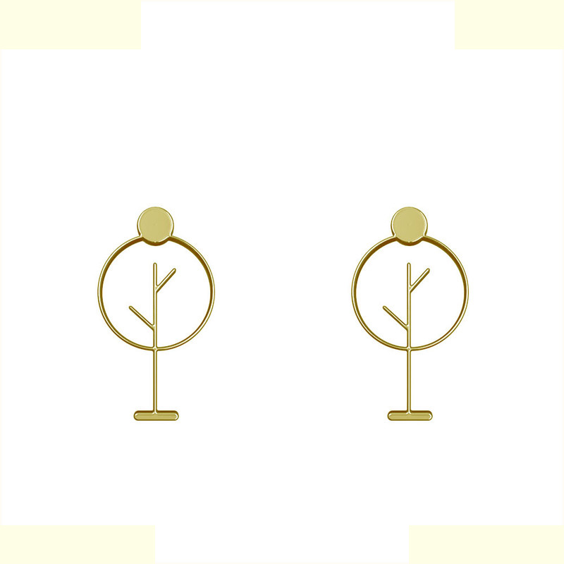 گوشواره طلا 18 عیار زنانه مدوپد مدل درخت کد GA1-15792