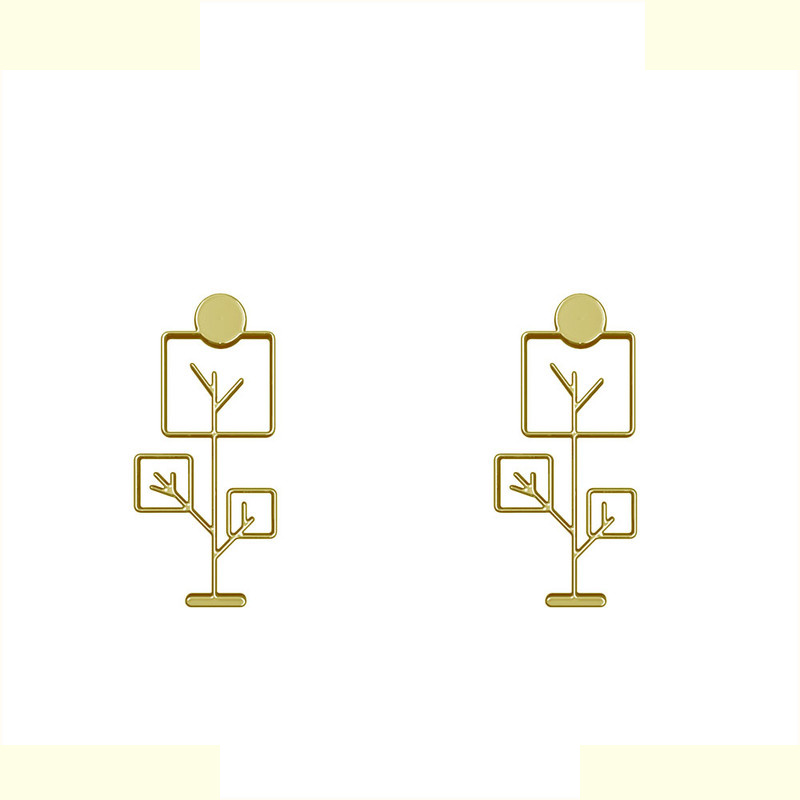 گوشواره طلا 18 عیار زنانه مدوپد مدل درخت کد GA1-15795