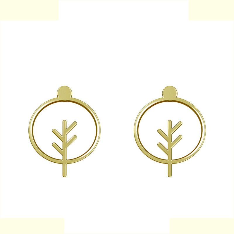 گوشواره طلا 18 عیار زنانه مدوپد مدل درخت کد GA1-15799