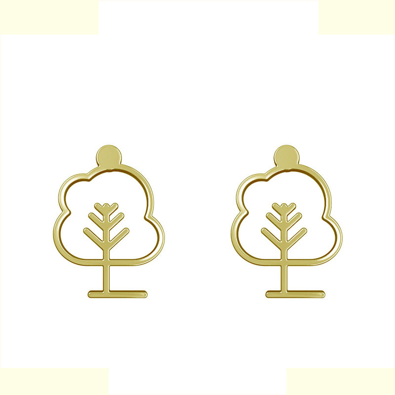 گوشواره طلا 18 عیار زنانه مدوپد مدل درخت کد GA1-15804