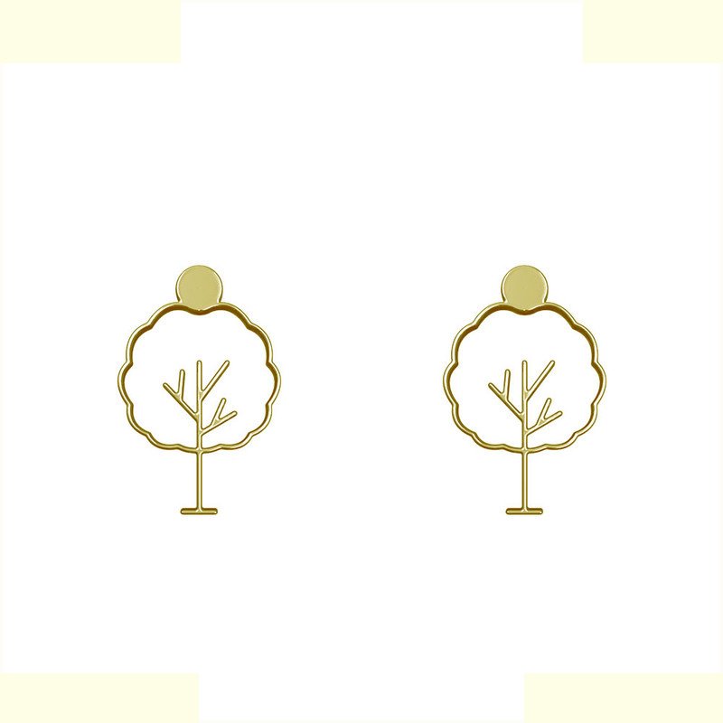 گوشواره طلا 18 عیار زنانه مدوپد مدل درخت کد GA1-15812
