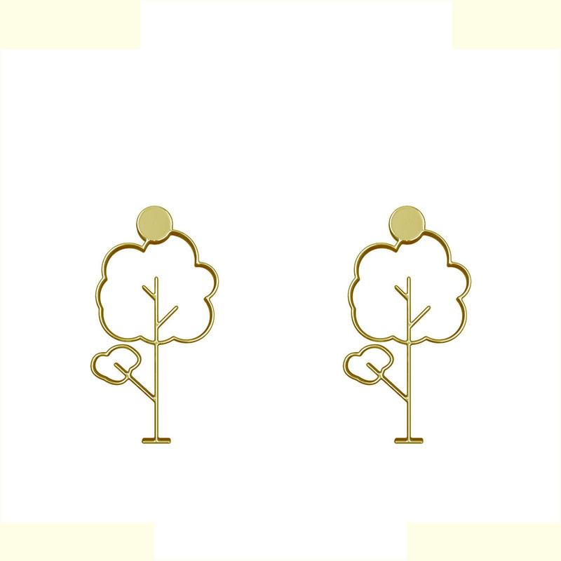 گوشواره طلا 18 عیار زنانه مدوپد مدل درخت کد GA1-15816