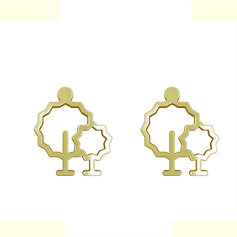 گوشواره طلا 18 عیار زنانه مدوپد مدل درخت کد GA1-15829