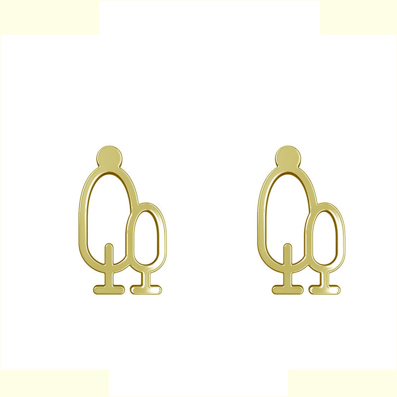 گوشواره طلا 18 عیار زنانه مدوپد مدل درخت کد GA1-15831