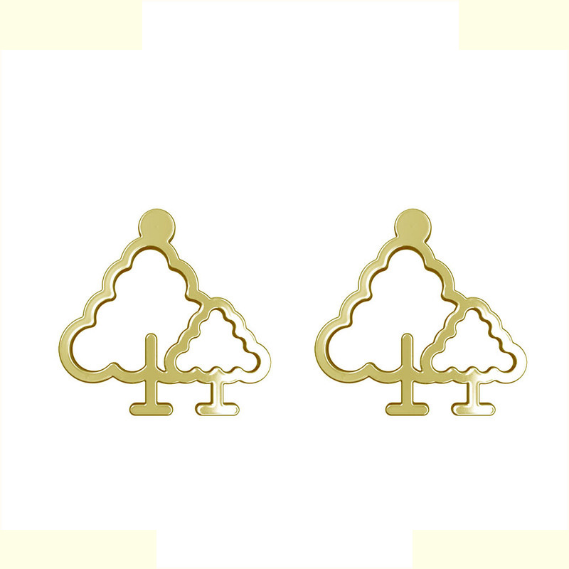 گوشواره طلا 18 عیار زنانه مدوپد مدل درخت کد GA1-15832