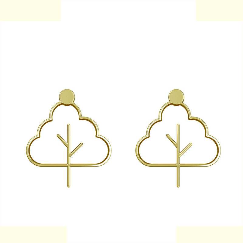 گوشواره طلا 18 عیار زنانه مدوپد مدل درخت کد GA1-15836