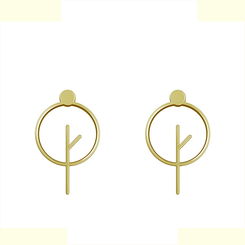 گوشواره طلا 18 عیار زنانه مدوپد مدل درخت کد GA1-15837