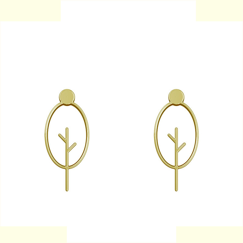 گوشواره طلا 18 عیار زنانه مدوپد مدل درخت کد GA1-15840