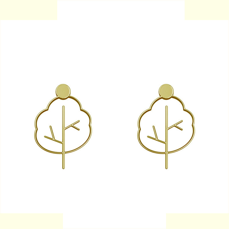 گوشواره طلا 18 عیار زنانه مدوپد مدل درخت کد GA1-15846