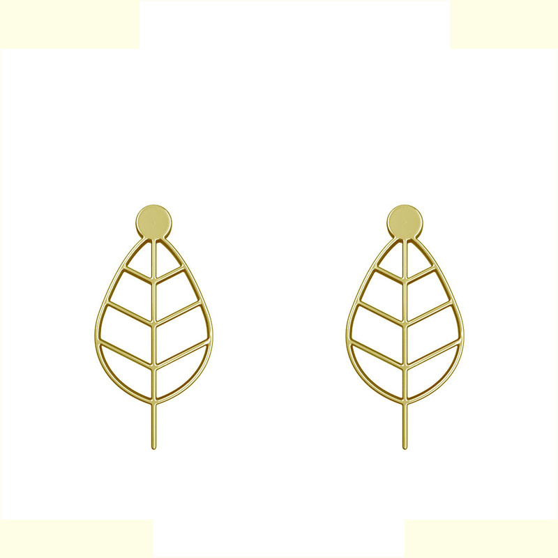 گوشواره طلا 18 عیار زنانه مدوپد مدل برگ کد GA1-15866