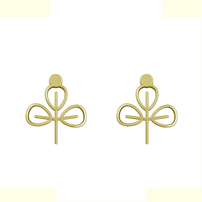 گوشواره طلا 18 عیار زنانه مدوپد مدل برگ کد GA1-15877