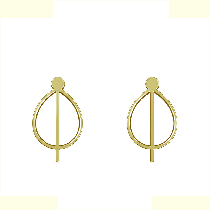 گوشواره طلا 18 عیار زنانه مدوپد مدل برگ کد GA1-15895