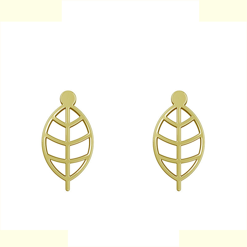 گوشواره طلا 18 عیار زنانه مدوپد مدل برگ کد GA1-15897