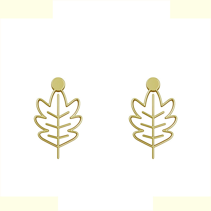 گوشواره طلا 18 عیار زنانه مدوپد مدل برگ کد GA1-15918