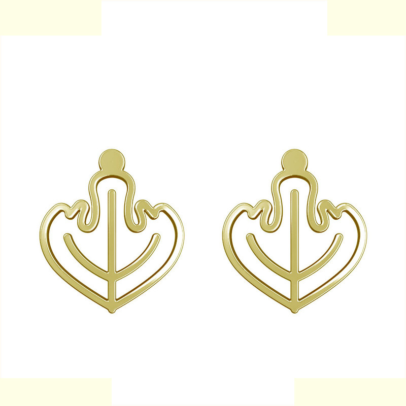 گوشواره طلا 18 عیار زنانه مدوپد مدل برگ کد GA1-15928