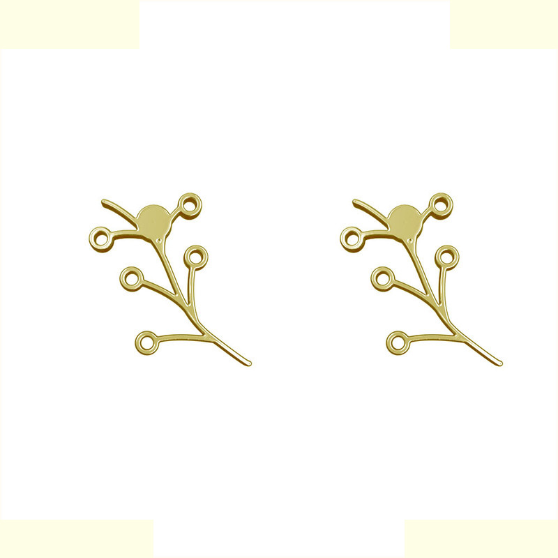 گوشواره طلا 18 عیار زنانه مدوپد مدل برگ کد GA1-15969