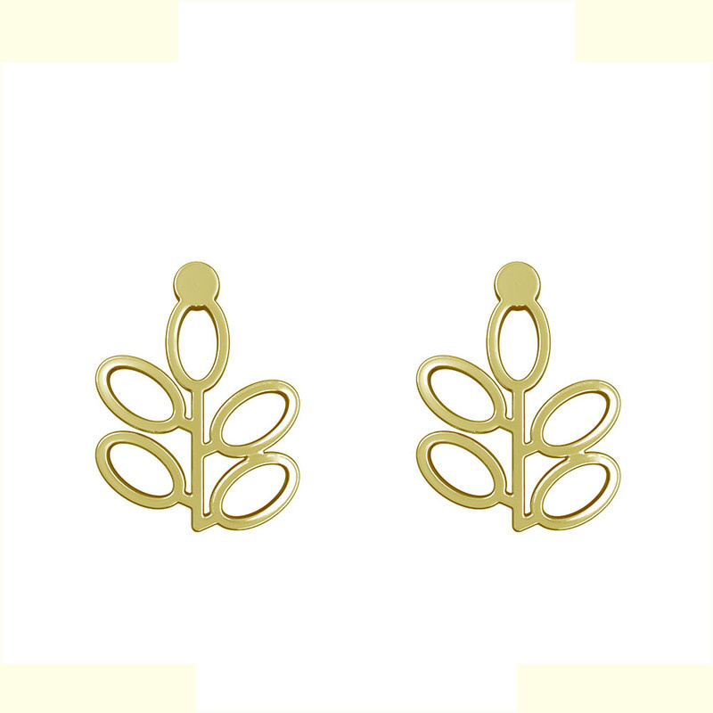 گوشواره طلا 18 عیار زنانه مدوپد مدل برگ کد GA1-16008