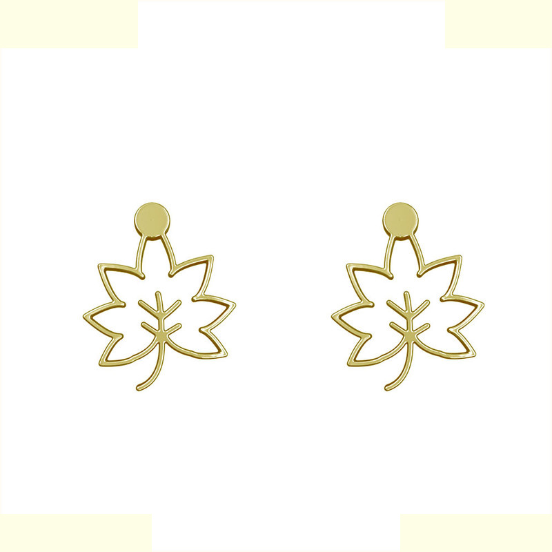 گوشواره طلا 18 عیار زنانه مدوپد مدل برگ کد GA1-16025