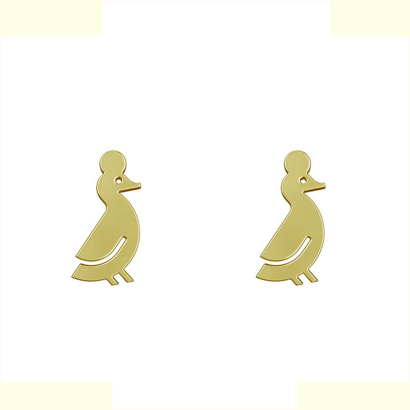 گوشواره طلا 18 عیار زنانه مدوپد مدل پرنده کد GA1-16042