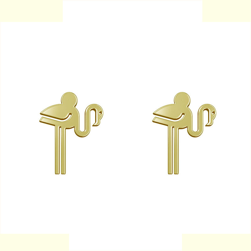 گوشواره طلا 18 عیار زنانه مدوپد مدل لک لک کد GA1-16046