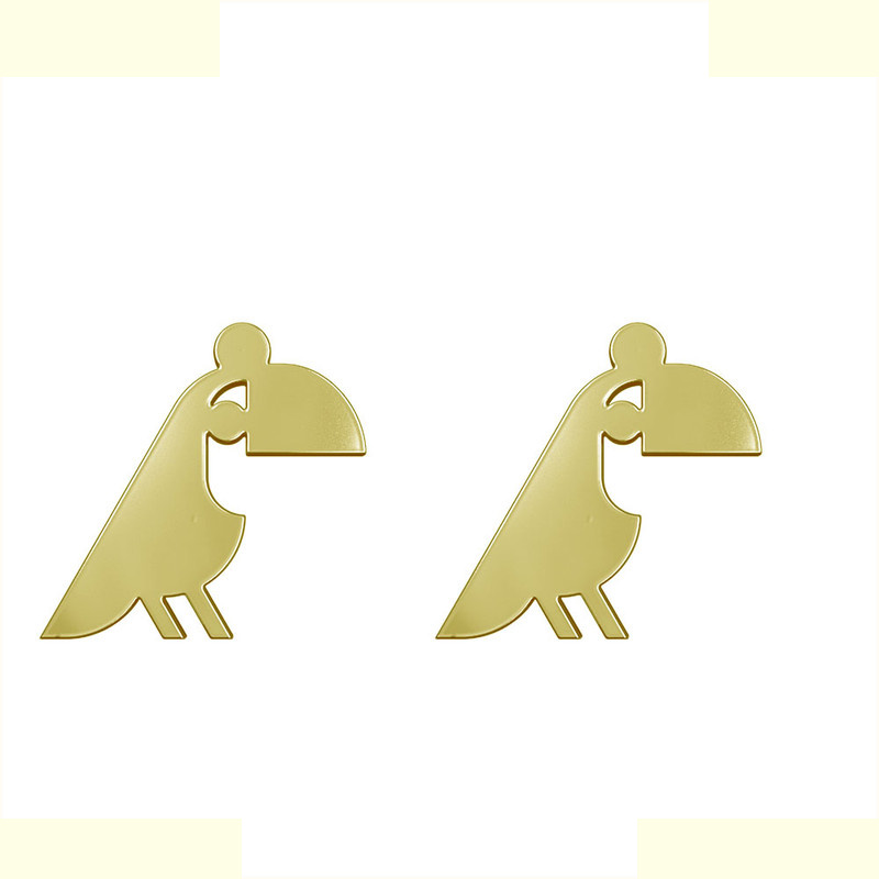 گوشواره طلا 18 عیار زنانه مدوپد مدل طوطی کد GA1-16065