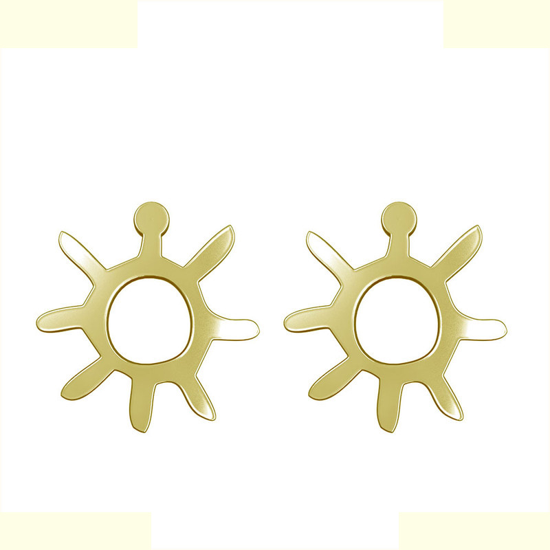 گوشواره طلا 18 عیار زنانه مدوپد مدل خورشید کد GA1-16172