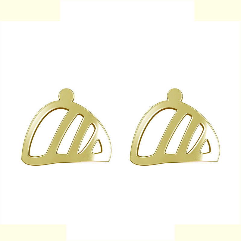 گوشواره طلا 18 عیار زنانه مدوپد مدل هندسی کد GA1-16178