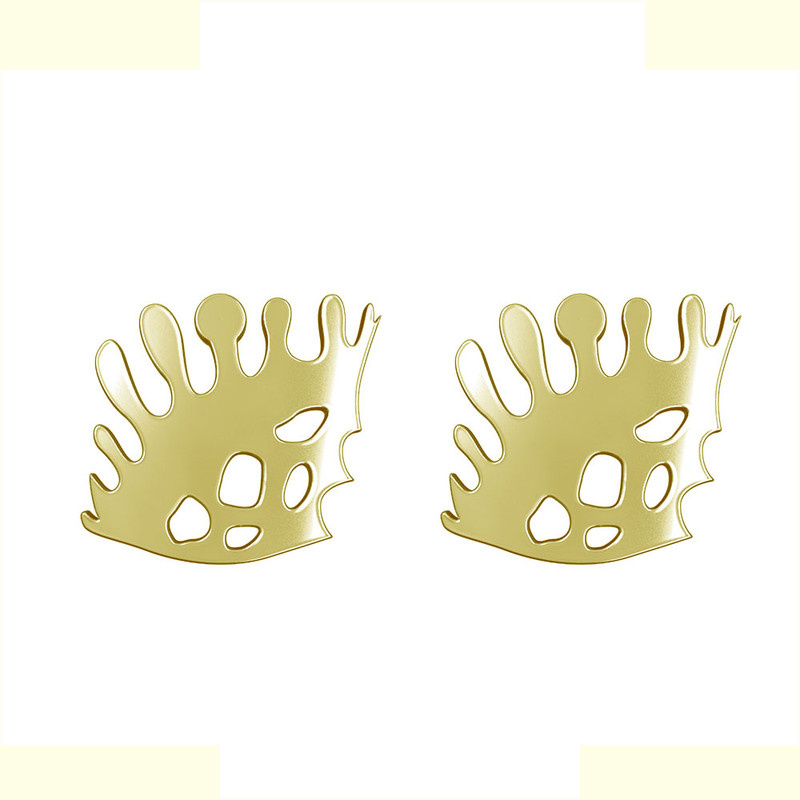 گوشواره طلا 18 عیار زنانه مدوپد مدل هندسی کد GA1-16238