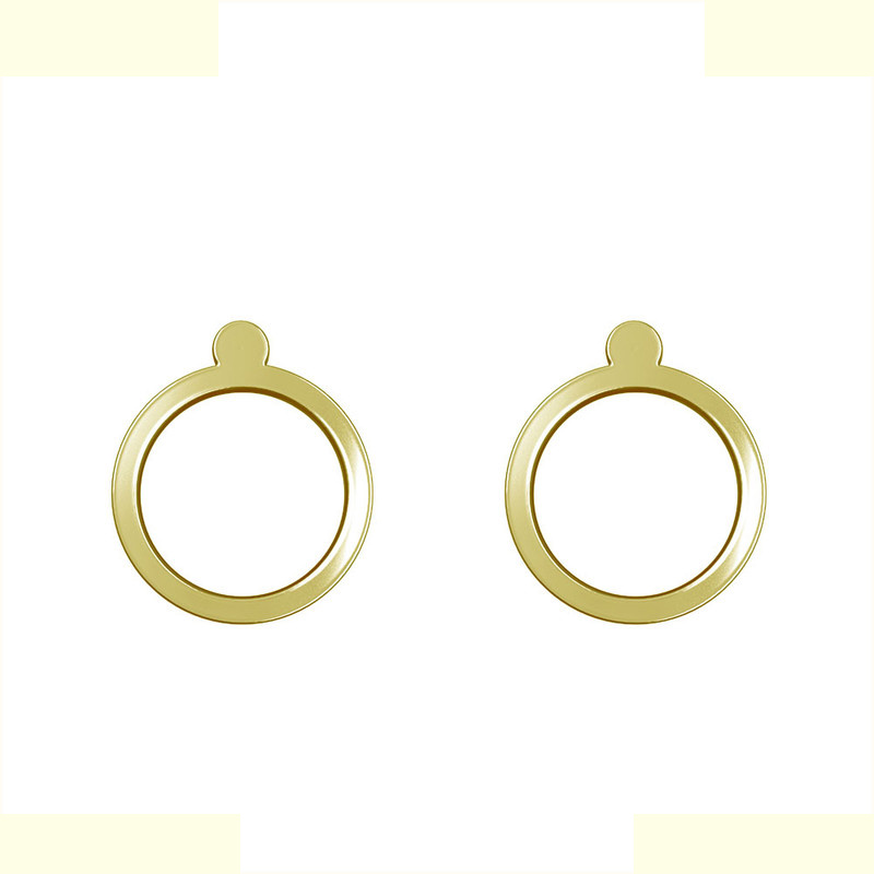 گوشواره طلا 18 عیار زنانه مدوپد مدل دایره کد GA1-16260