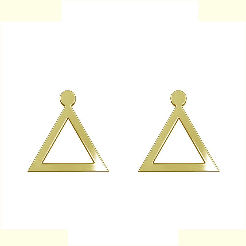 گوشواره طلا 18 عیار زنانه مدوپد مدل مثلث کد GA1-16300